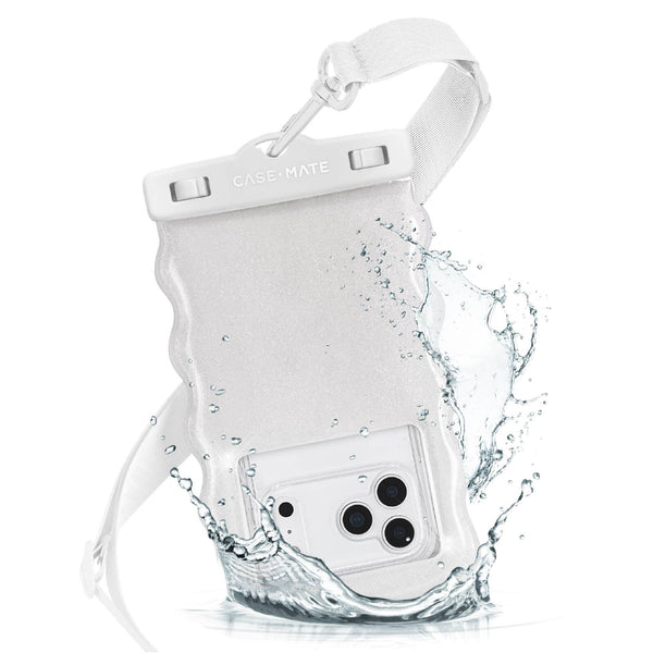 Case-Mate Wavy Waterproof Floating Phone Pouch: Ballet Pink Twinkle