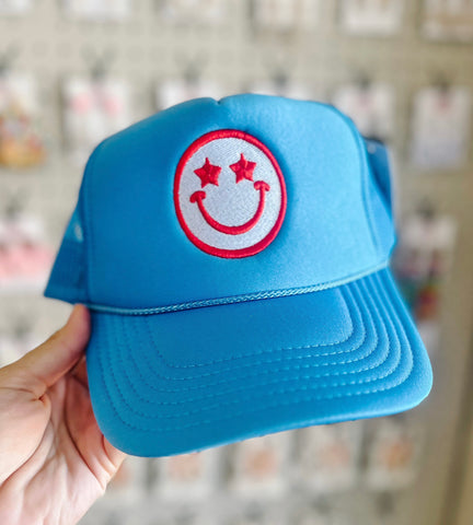 USA Smiley Trucker Hat