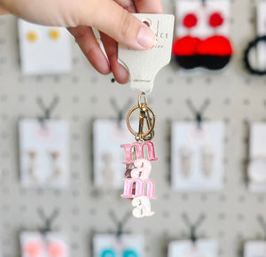 Pink Ombre Mama Keychain